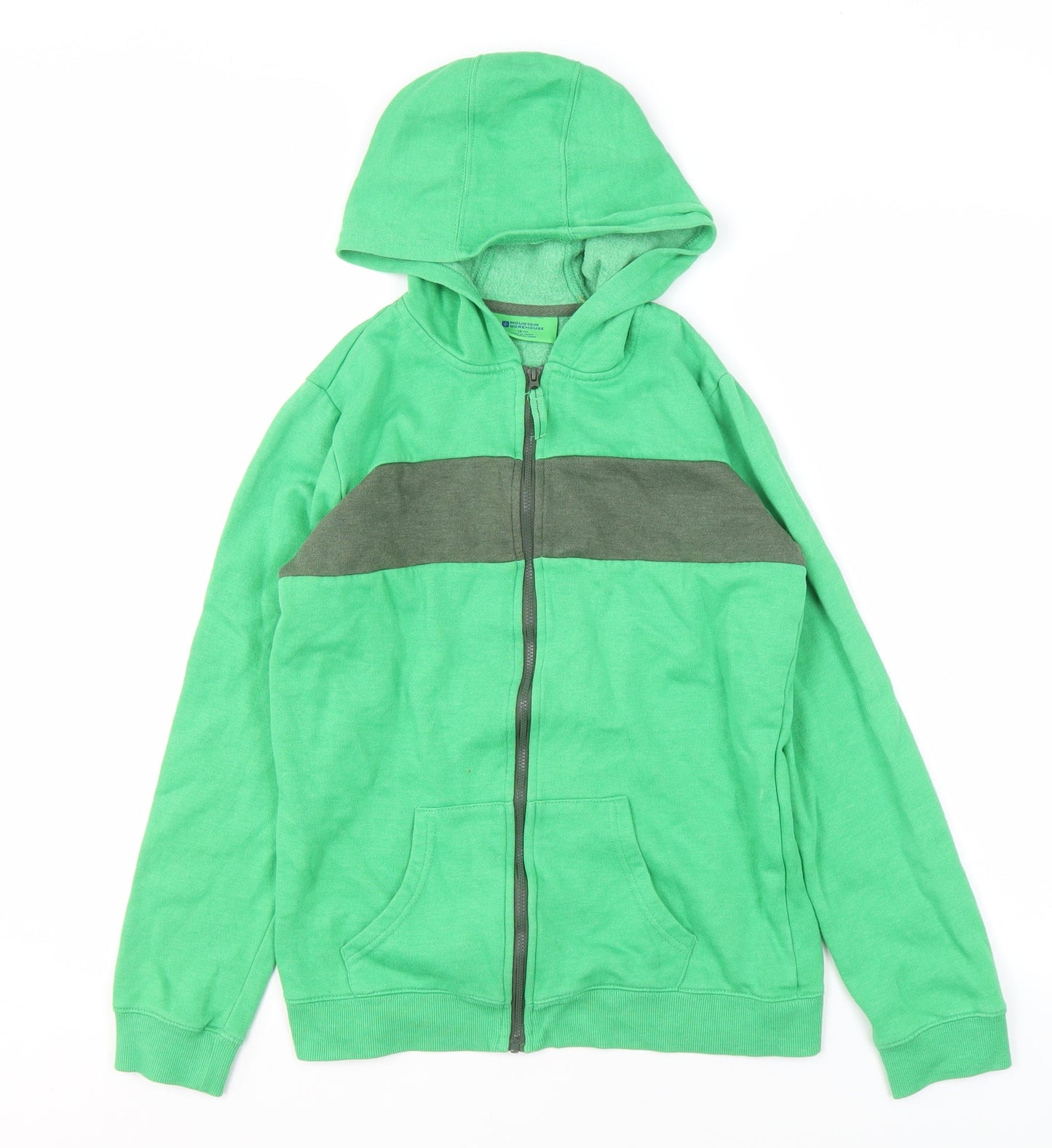 Mountain Warehouse Boys Green Full Zip Hoodie - 13 Years