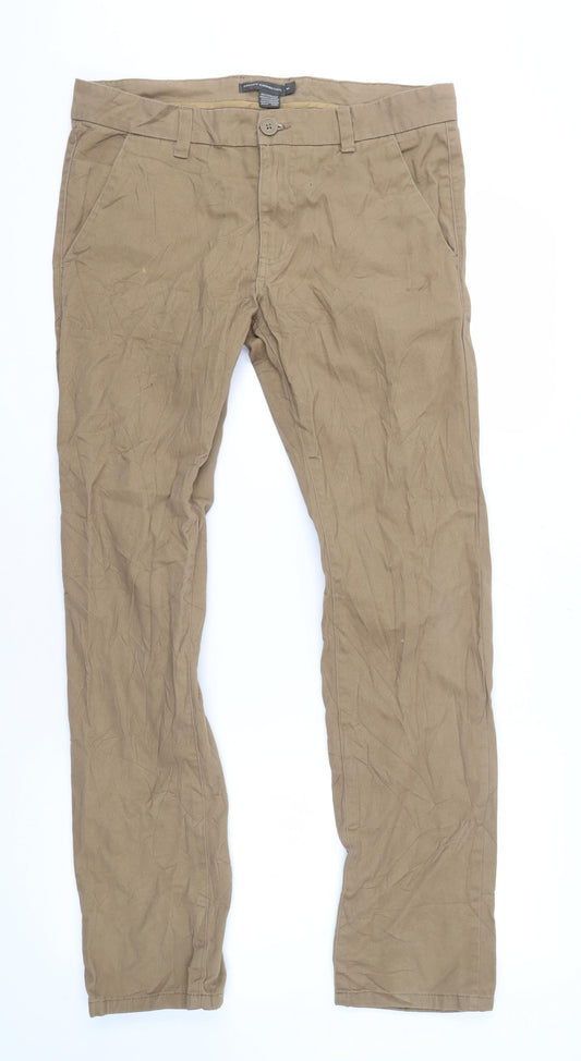 French Connection Men's Beige Chino Trousers M