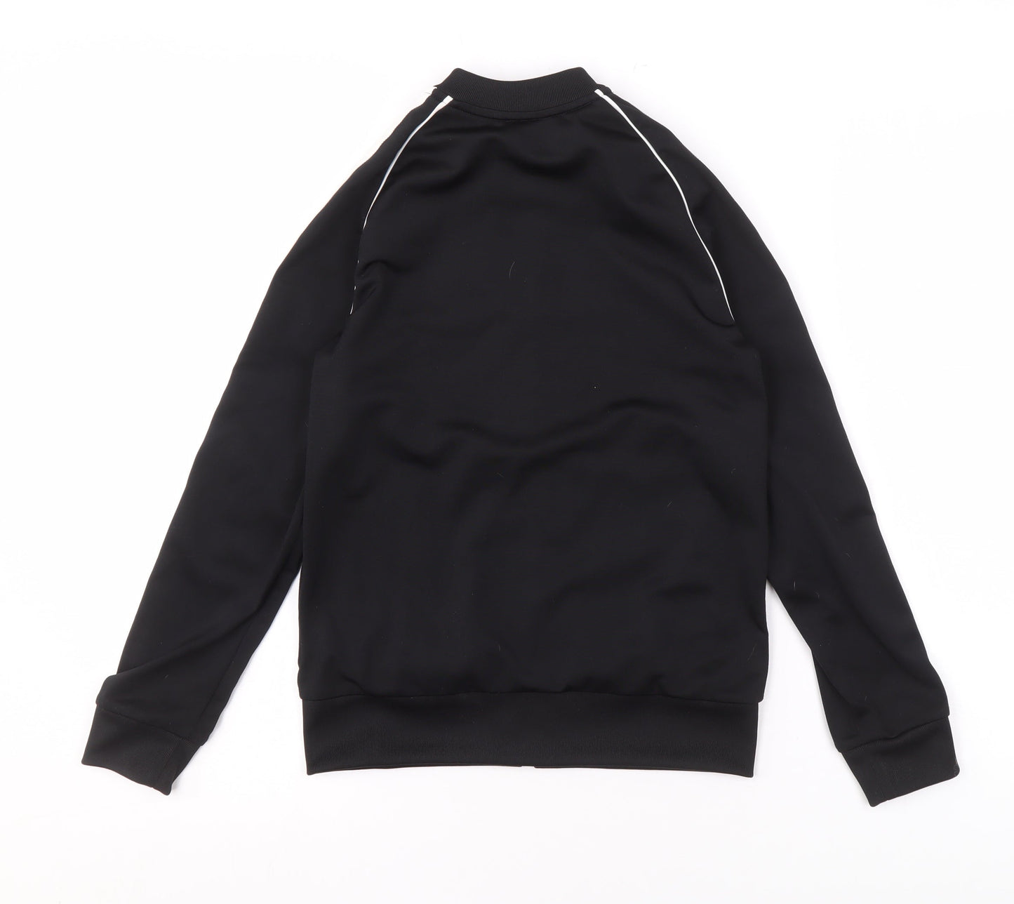 Adidas Boys Black Track Jacket 9-10 Years Full Zip Sports