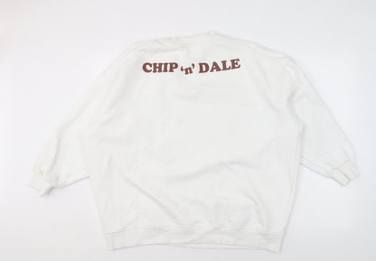 Womens UK Size 18 Disney White Pullover Sweatshirt