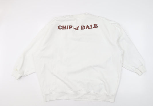 Womens UK Size 18 Disney White Pullover Sweatshirt