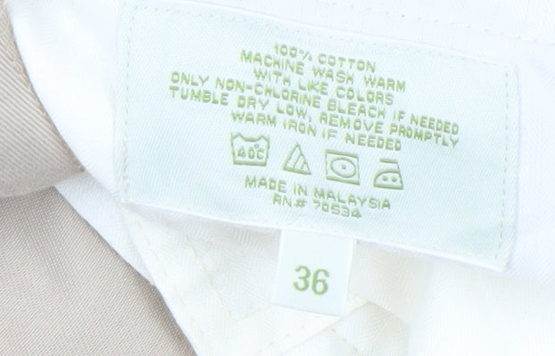 Orvis Men's Beige Trousers Size 36 Button Closure