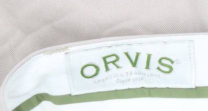 Orvis Men's Beige Trousers Size 36 Button Closure