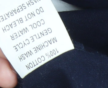 Refined Men's Blue Long Sleeve Polo Shirt XL