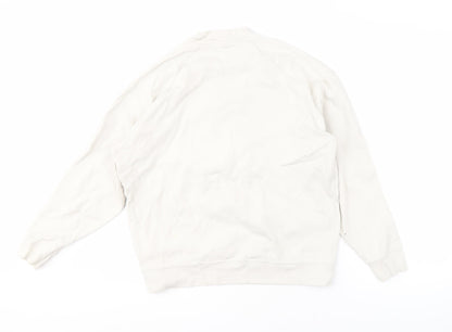 Zara Unisex White Art Graphic Sweatshirt S