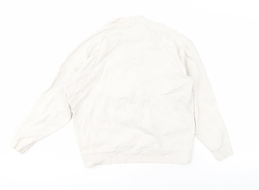 Zara Unisex White Art Graphic Sweatshirt S