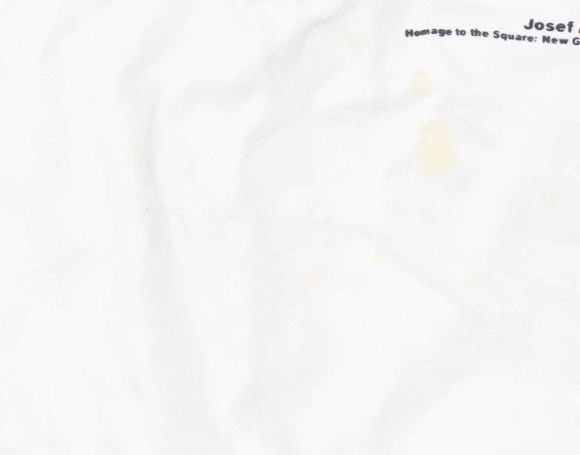 Zara Unisex White Art Graphic Sweatshirt S