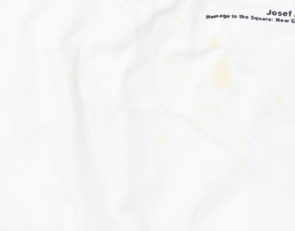 Zara Unisex White Art Graphic Sweatshirt S