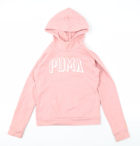 Puma Women's Pink XS Pullover Hoodie with Logo