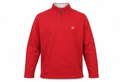 Chaps Men's Red 1/4 Zip Sweatshirt - Size L