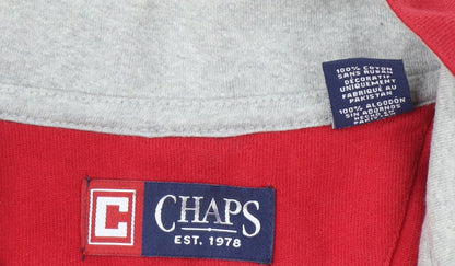 Chaps Men's Red 1/4 Zip Sweatshirt - Size L