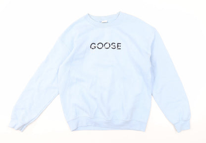 Goose Unisex Adults Blue Pullover Sweatshirt M