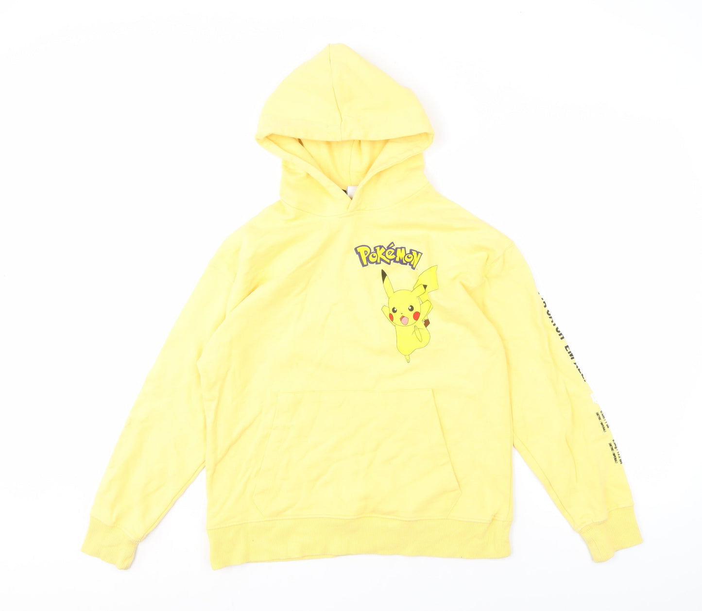 Zara Boys Yellow Pokémon Pikachu Pullover Hoodie, 11-12 Years
