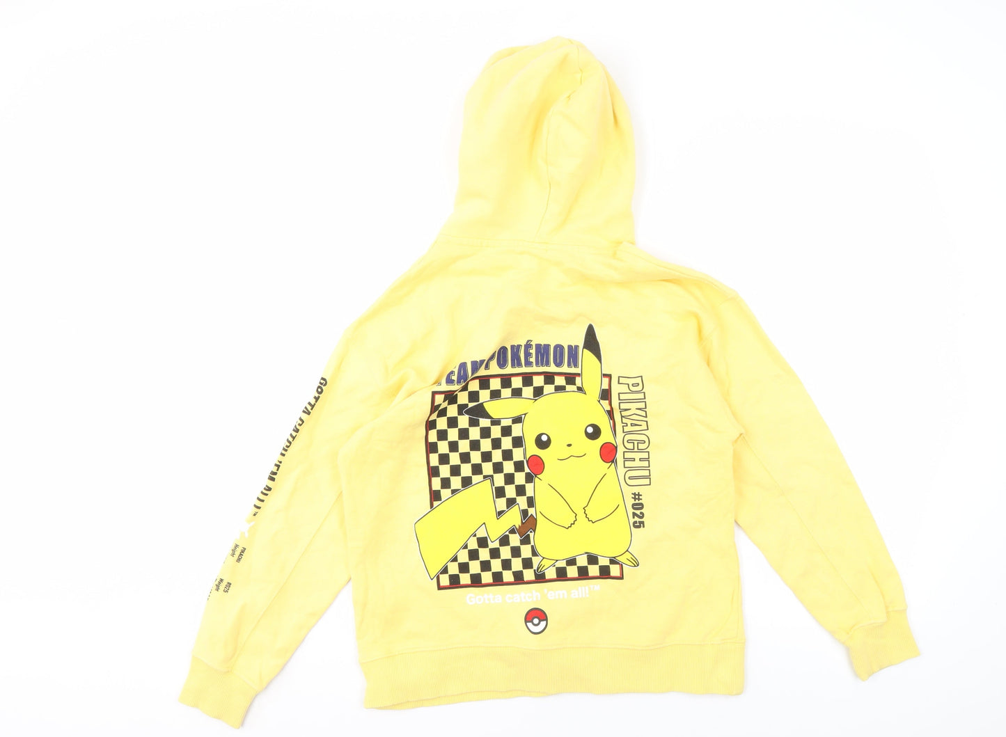 Zara Boys Yellow Pokémon Pikachu Pullover Hoodie, 11-12 Years