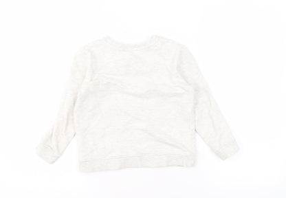 Barbour Girls White Bunny Graphic Sweatshirt S