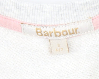 Barbour Girls White Bunny Graphic Sweatshirt S
