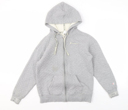 Mens UK Size S Champion Grey Full Zip Hoodie