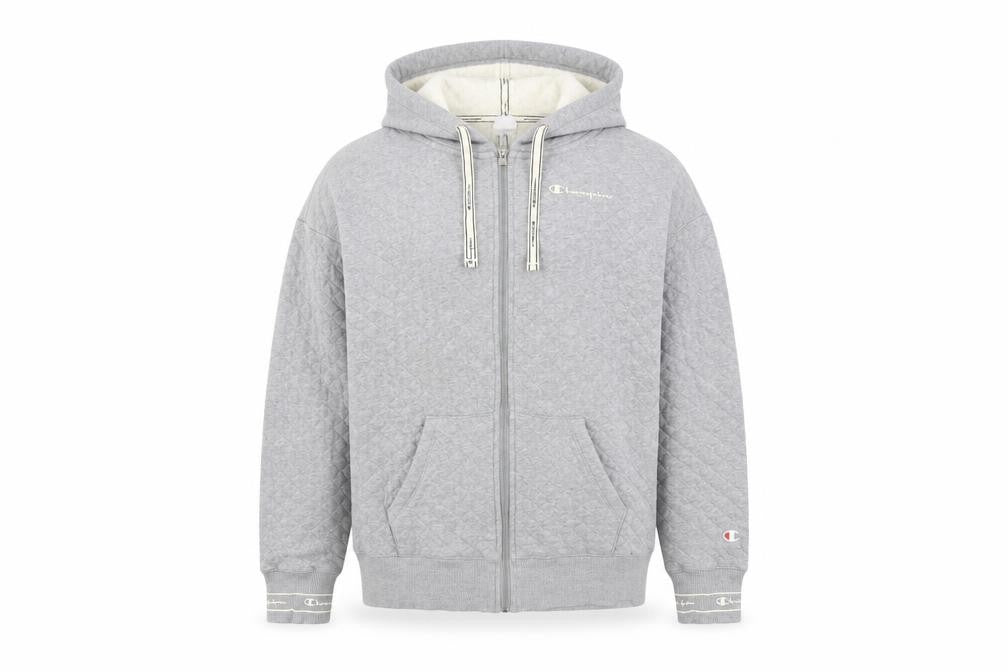Mens UK Size S Champion Grey Full Zip Hoodie
