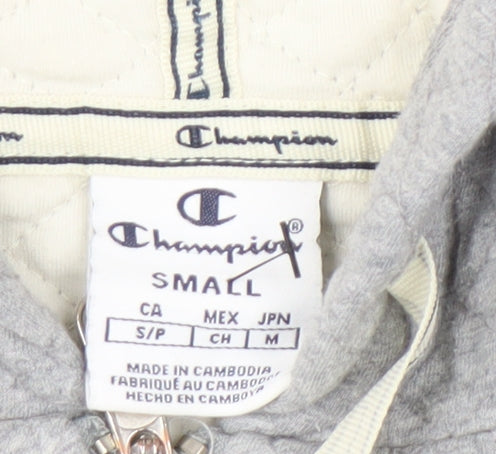 Mens UK Size S Champion Grey Full Zip Hoodie