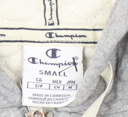 Mens UK Size S Champion Grey Full Zip Hoodie