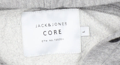 Mens UK Size L JACK & JONES Grey Full Zip Hoodie