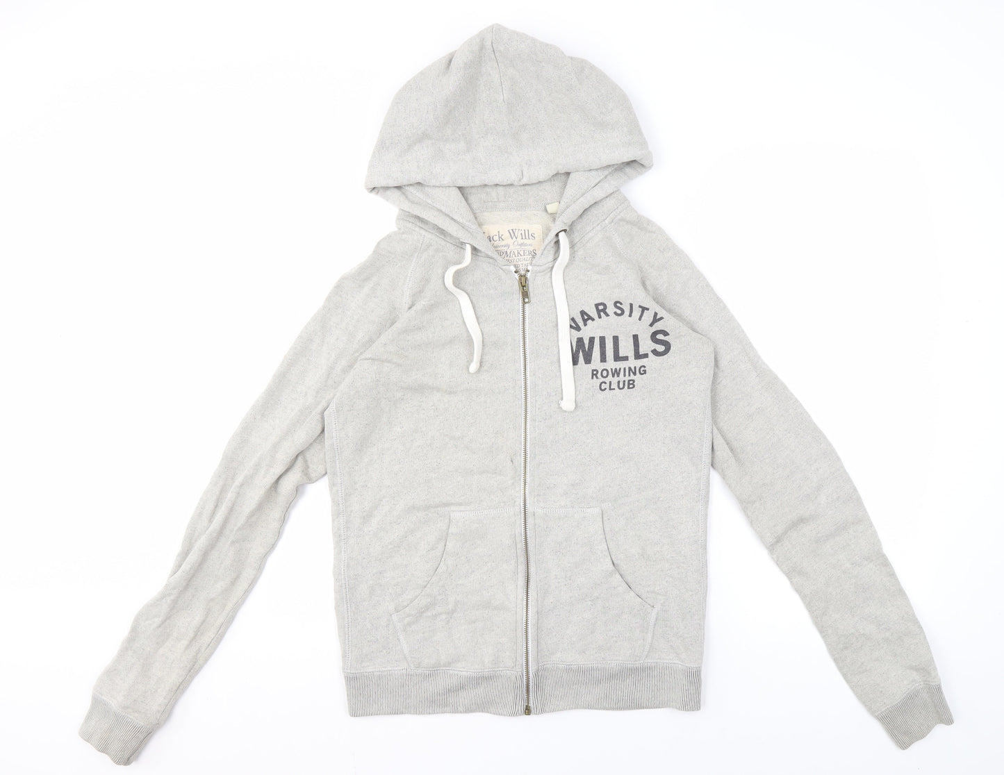 Womens UK Size 8 Jack Wills Grey Full Zip Hoodie