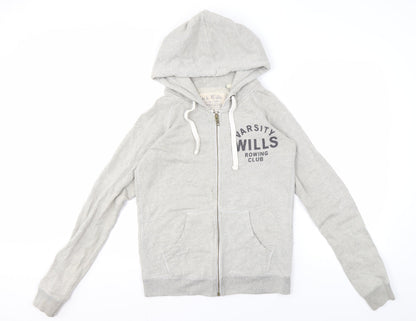 Womens UK Size 8 Jack Wills Grey Full Zip Hoodie