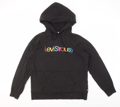 Mens UK Size M Levi's Black Pullover Hoodie