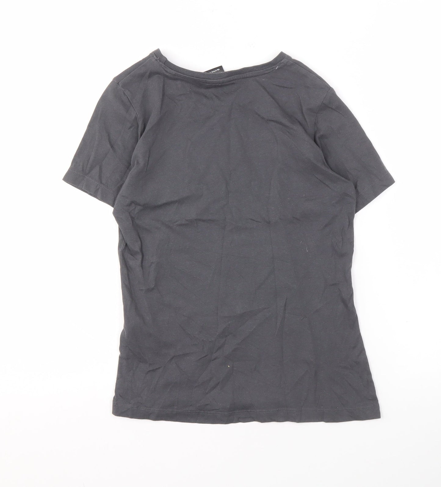 Disney Girls Black Mickey Mouse Graphic T-Shirt Size 10-11 Years