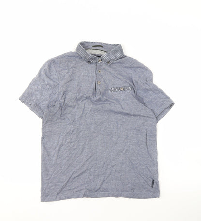 Ted Baker Men's Blue Polo Shirt Size 3