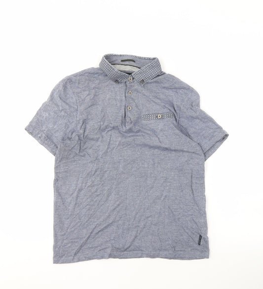 Ted Baker Men's Blue Polo Shirt Size 3