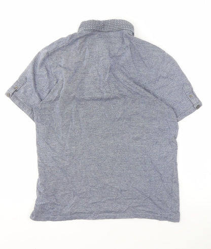 Ted Baker Men's Blue Polo Shirt Size 3