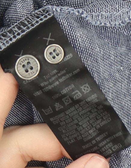 Ted Baker Men's Blue Polo Shirt Size 3