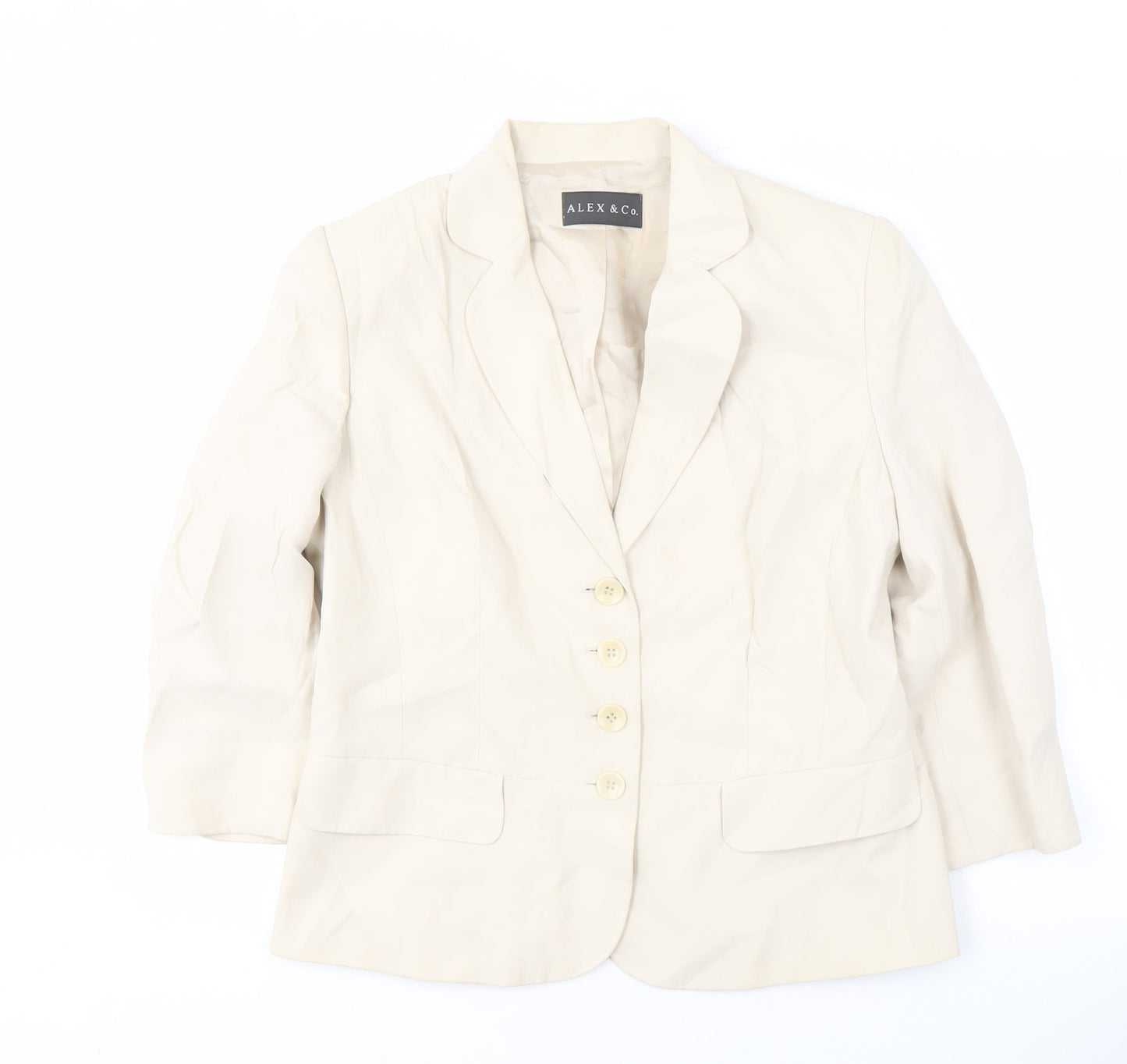 Womens UK Size 12 Alex & Co. Regular Ivory Blazer