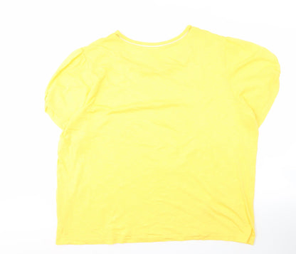 Damart Women's Yellow T-Shirt, Plus Size 26/28