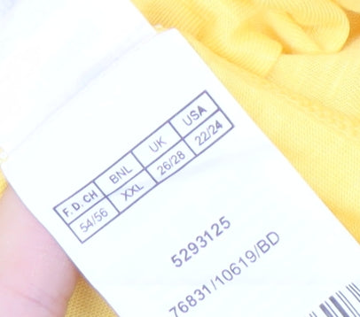 Damart Women's Yellow T-Shirt, Plus Size 26/28