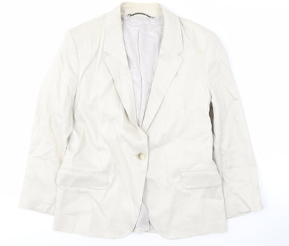 Jigsaw Women's Ivory Blazer, UK 14, Casual Business Wear