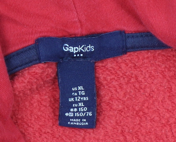 Gap Boys Red Pullover Hoodie - Size 12 Years