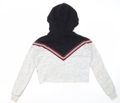 Abercrombie & Fitch Women's Pullover Hoodie, 2XS, Grey & Black