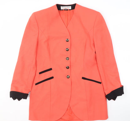 Jacques Vert Women's Red Blazer Size 10