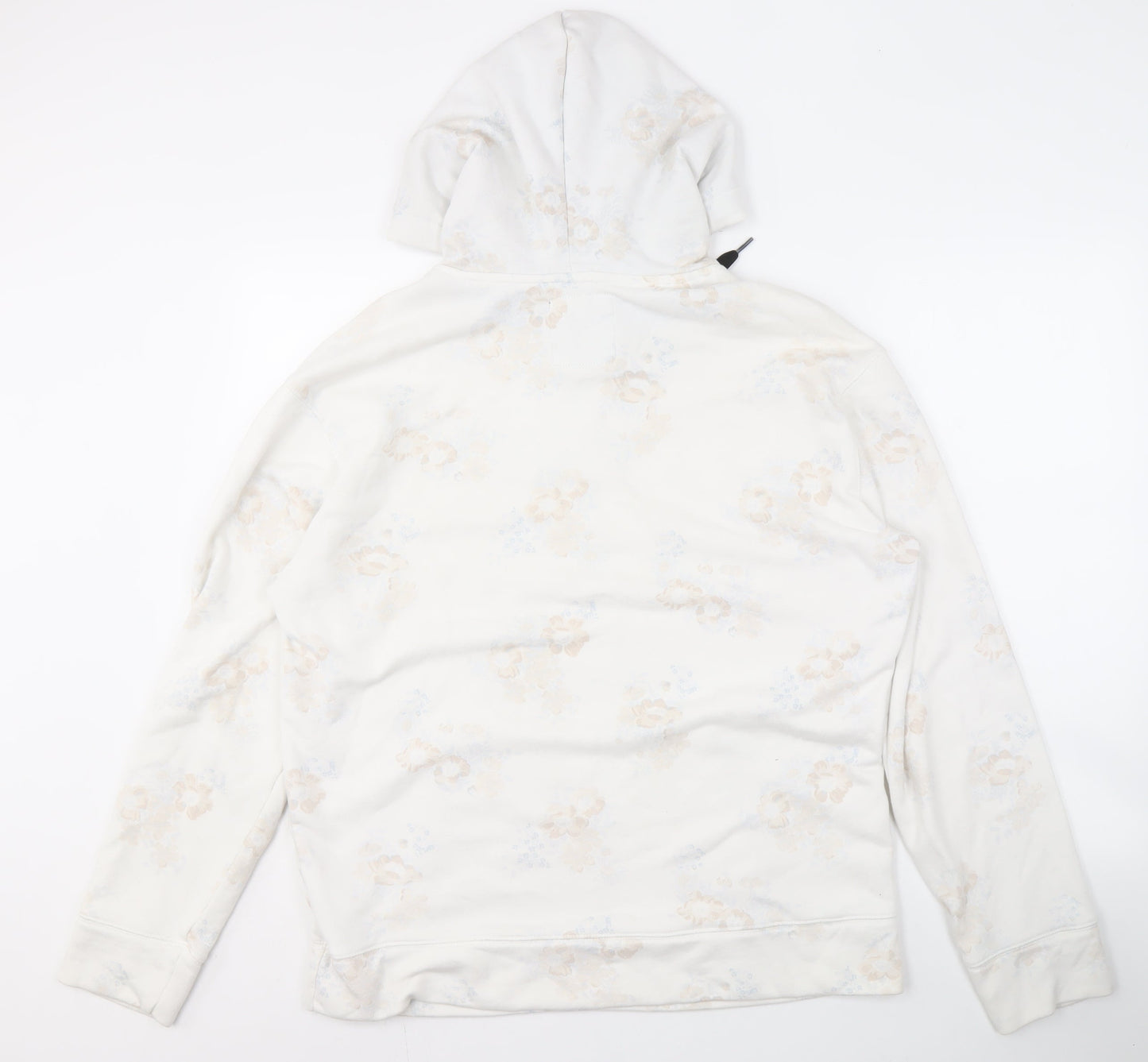 Hollister Women’s Ivory Floral Hoodie - L