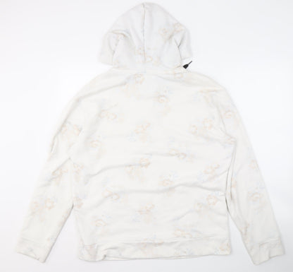 Hollister Women’s Ivory Floral Hoodie - L