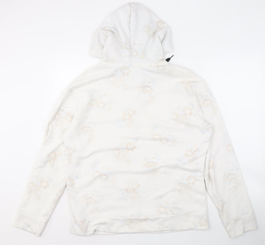 Hollister Women’s Ivory Floral Hoodie - L