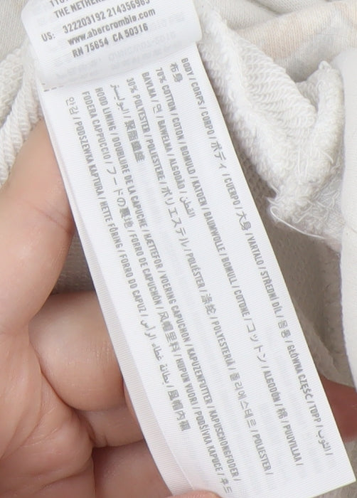 Hollister Women’s Ivory Floral Hoodie - L