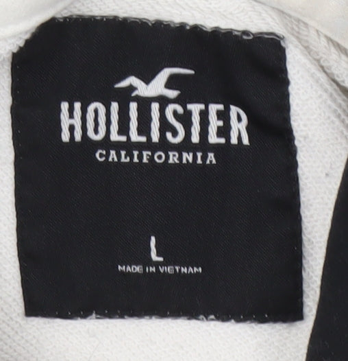 Hollister Women’s Ivory Floral Hoodie - L