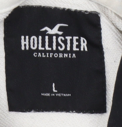 Hollister Women’s Ivory Floral Hoodie - L