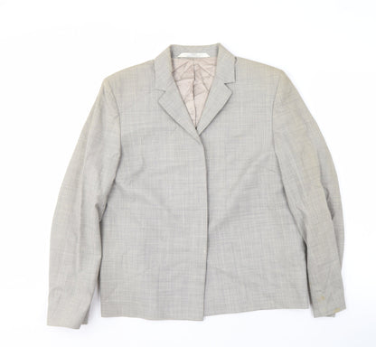 Marks & Spencer Grey Blazer Women Size 14 Classic Fit