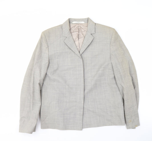 Marks & Spencer Grey Blazer Women Size 14 Classic Fit