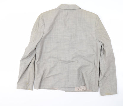 Marks & Spencer Grey Blazer Women Size 14 Classic Fit