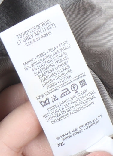 Marks & Spencer Grey Blazer Women Size 14 Classic Fit